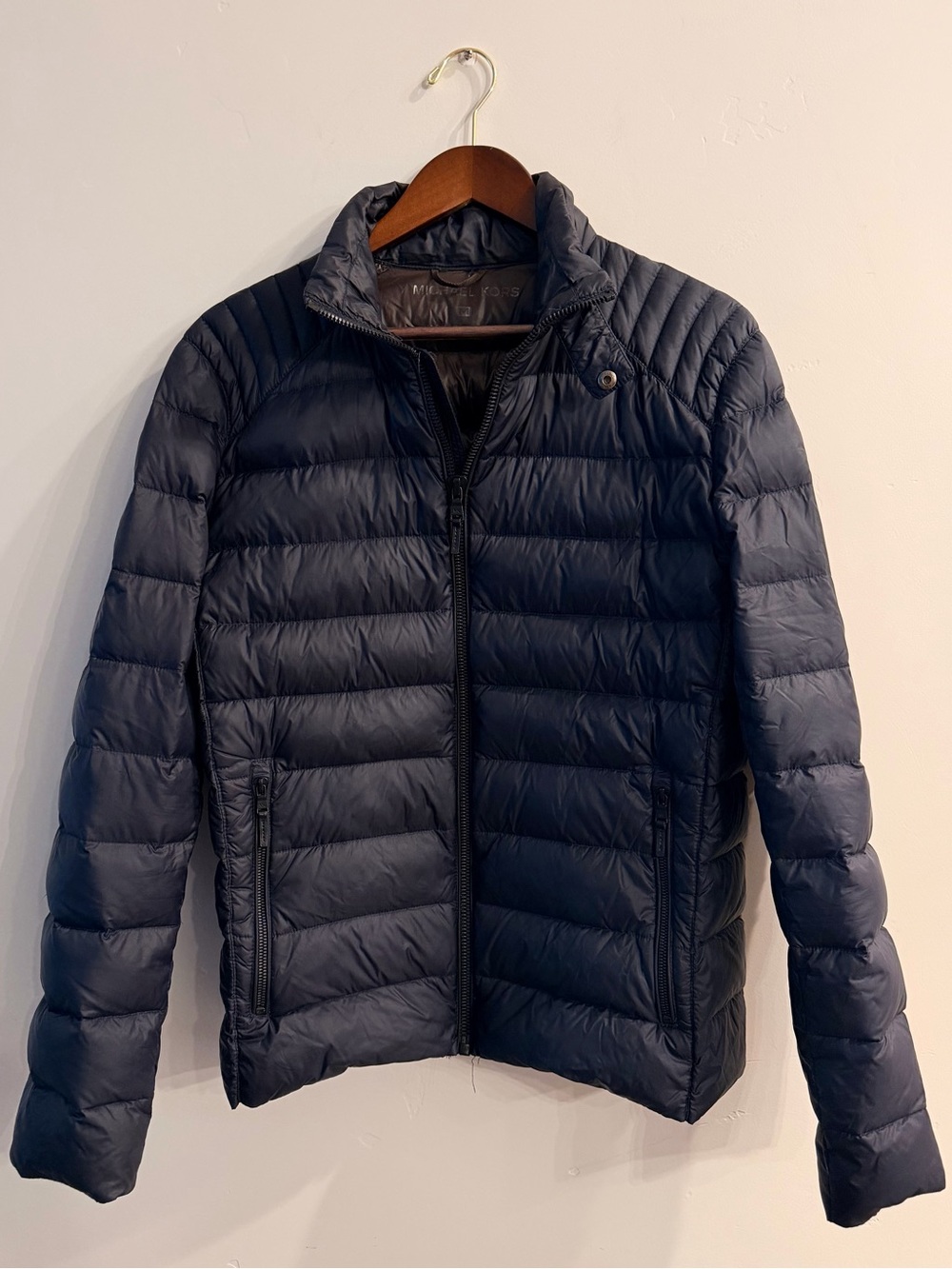Michael Kors Packable Down Puffer Jacket Navy – Size Medium